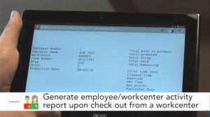 Mobility MES app generate-operator-activity-report-at-checkout