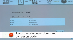 Mobility MES app record-downtime-at-workcenter