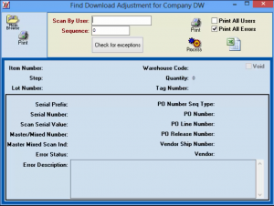 AIM Vision AIM Mobility Physical Inventory app final download adjustment