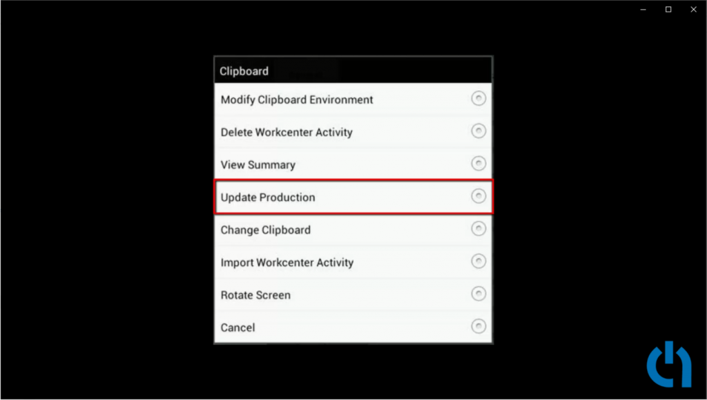 updating workcenter activity data on clipboard app