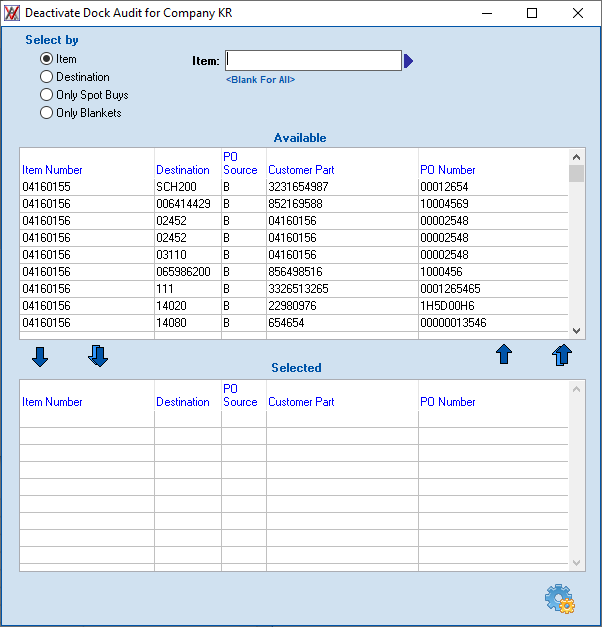 AIM Mobility Dock Audit deactivate dock audit