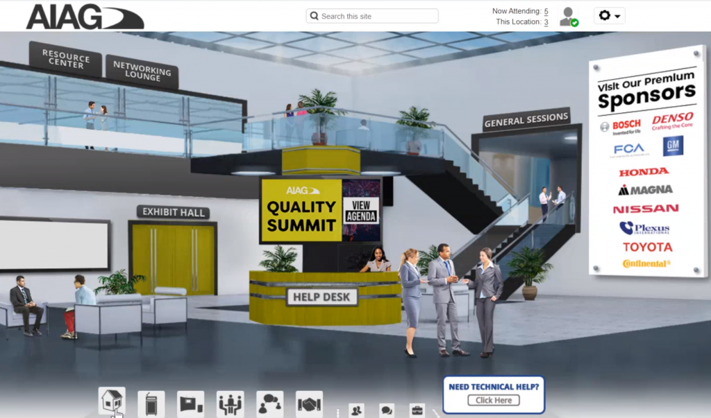 AIAG Virtual Quality Summit Lobby