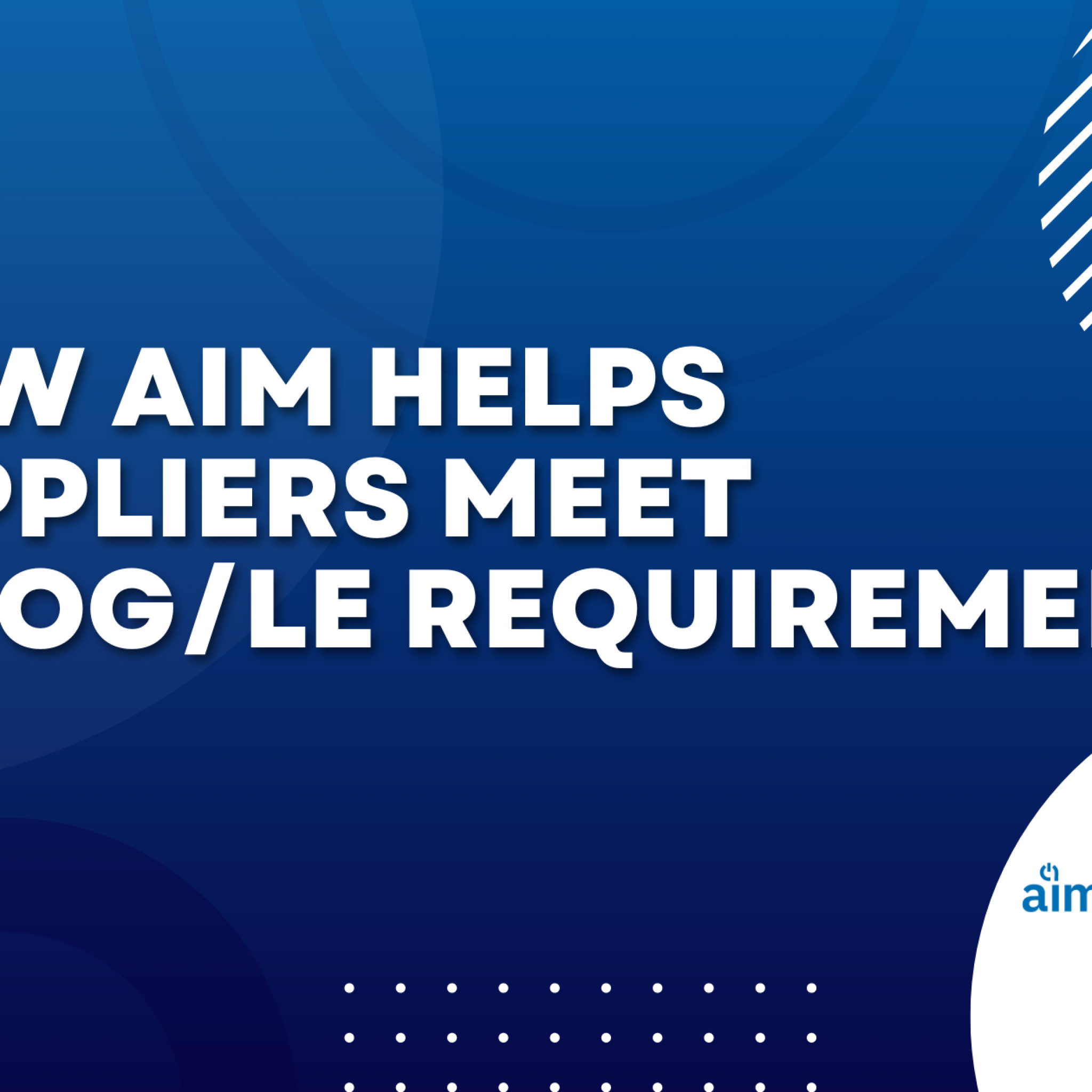 MMOG/LE Requirement 4.3.1 - AIM Computer Solutions