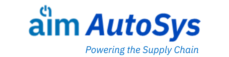 AIM AutoSys logo with tagline Powering the Supply Chain